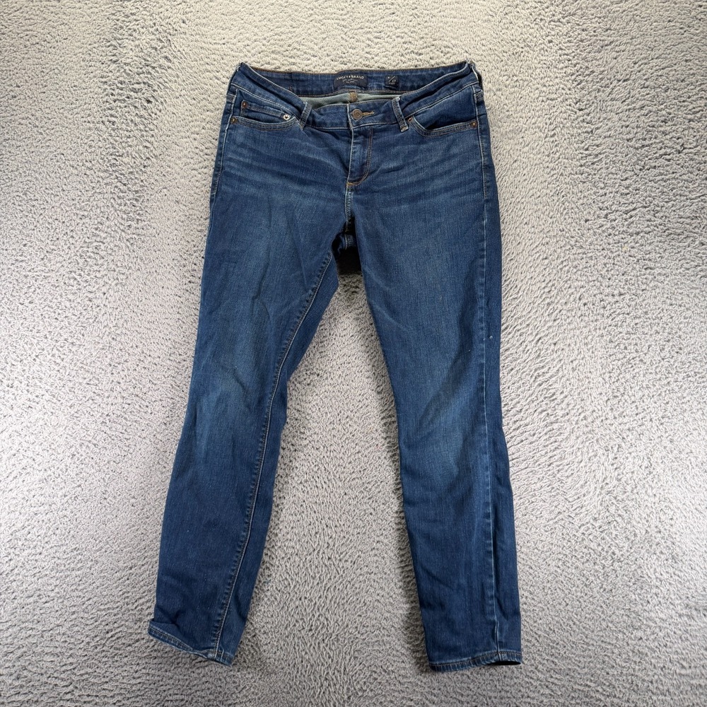 Lucky Brand Lolita Jeans Womens 8 Blue Denim Ankle Skinny Low-Rise Faded Stretch